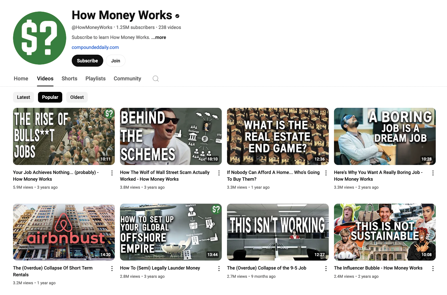 How Money Works YouTube Channel