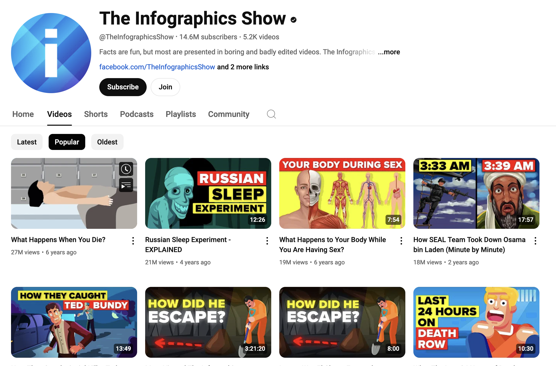 The Infographics Show YouTube Channel