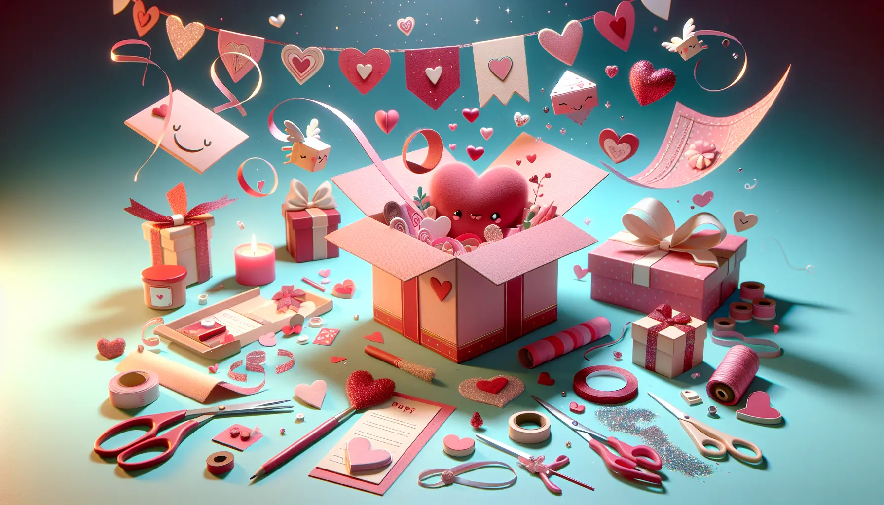 Magical Valentine’s Day craft scene